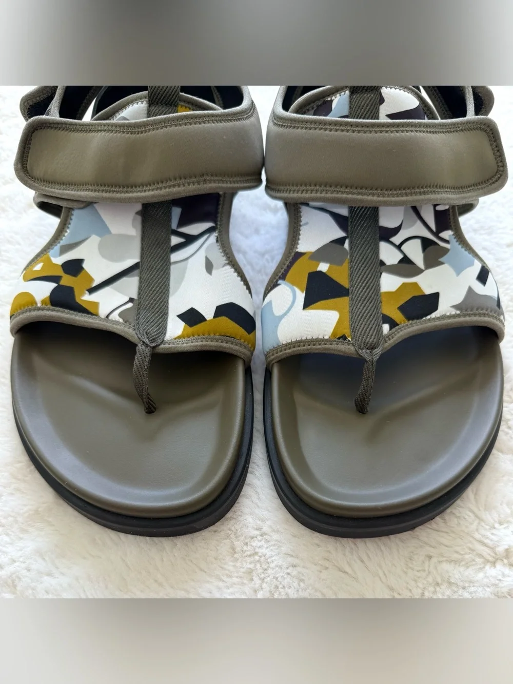 Hermes Giorno touch-strap men sandals size 45 EU or 11 US Authentic